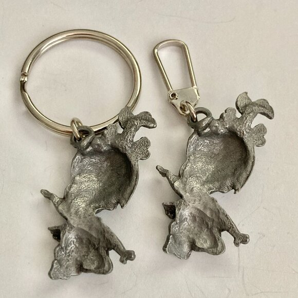 Vintage Pebbles Flintstone Zipper Pull Keychain Set Warner Bros Purse Bag Charm - Picture 5 of 8